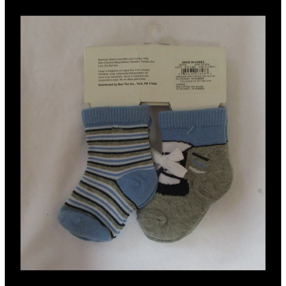 Cuddle Bear 2 Pair Baby Boys Booties 6-12M NWT